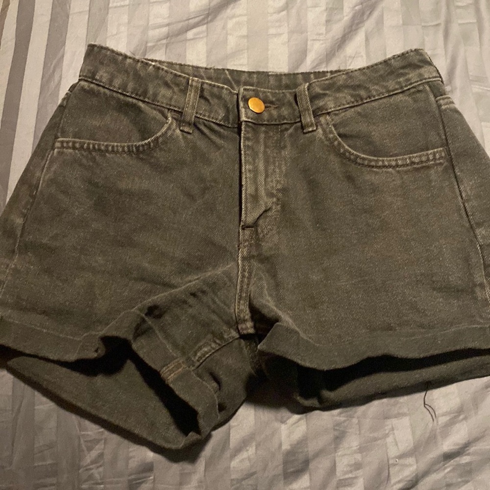 Black jean shorts